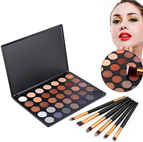 VONISA Eyeshadow Palette 35 Waterproof Makeup Nature Glow Matte Eye Shadows Kits Professional Make Up Shimmer Eye Shadow Pallets with Eyes Makeup Brushes Set Beauty Cosmetics