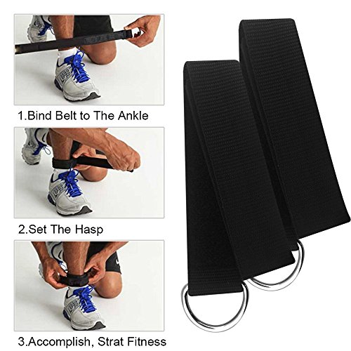 CUXUS Resistance Bands Widerstandsband Set- 5 Widerstandsbänder aus Latex, Griffe,Türanker & Fußschlaufen- Gymnastikband Trainingsbänder Fitnessbänder Expander für Ganz-Körper-Workout Yoga Pilates - 4