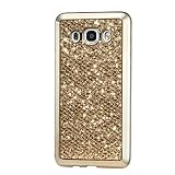 MUTOUREN funda silicona Samsung Galaxy J3 J310 cáscara protectora shell Soft teléfono móvil shell manguito protector Samsung Galaxy J3 J310 Case Caso Teléfono resistencia a la caída shell - dorado enchapado Cáscara