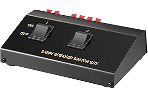 Goobay 60928-GB Przełącznik Głośnika, Czarny, 4.9 x 17.5 x 11.4 cm