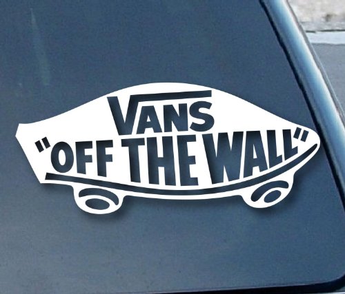Preisvergleich Produktbild Aufkleber Vans Off the Wall Car Window Vinyl Decal Sticker 177mm Wide (Color: White)