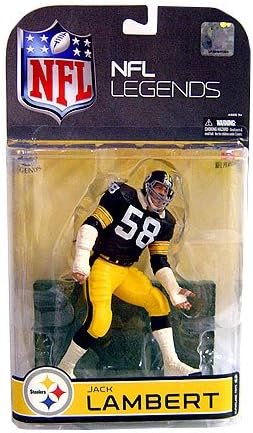 McFarlane NFL Legends Series 4 Jack Lambert (#58 Pittsburgh Steelers) Grey Face Mask Chase Variant Collector Level