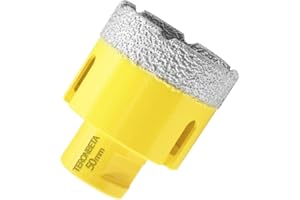 Teronbeta Diamant Fliesenbohrer 50mm, M14 Vakuumgelöteter Diamantbohrer Lochsäge Kernbohrer für Fliesen Porzellan Keramik Granit Marmor