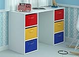 Home Source Kids Desk Toy Storage 6 Canvas Drawers for Children's Bedroom Playroom (Kitchen &amp; Home)