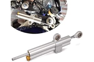 JFG RACING Lenkungsdämpfer Motorrad,CNC Aluminium Motorrad Lenkungsdämpfer Stabilisator Universal Einstellbar für E Scooter Fahrrad MT07 GSXR750 K4 ZX6R TL1000R