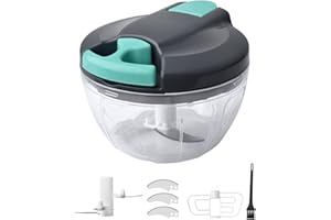 ‎BROTOU Zwiebelschneider Manuell, BROTOU Gemüse Zwiebel Zwiebelhacker, Zwiebelschneider mit Seilzug, Zwiebel zerkleinerer multizerkleinerer, Gemüseschneider Obst zu Hacken Mischen