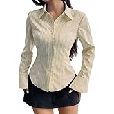 Zurity Women Shirt||Women Relaxed Fit Vertical Striped Spread Collar Cotton Casual Shirt (S-12-19)