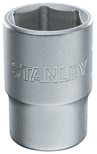 Stanley 1/2" Steckschlüssel 6-Kant 28mm, 43mm Länge, metrisch, Chrom-Vanadium Stahl, Maxi-Drive Profil, 1-17-255