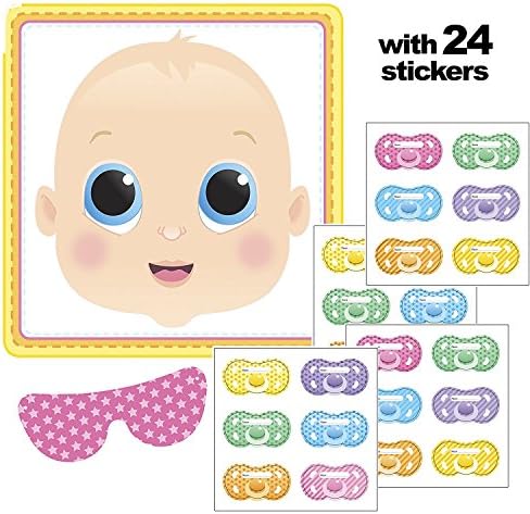 Finchley BEST EVER Pin the Dummy on the Baby Game with extra Dummies, up to 24 guests/players