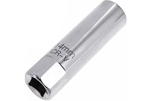DULSPUE Chiave per Candele Auto - Presa per Candela, Presa a Muro Sottile a 12 Punti 3/8 Pollici 14mm Compatibile con BMW Auto, Camion, Moto da sputar
