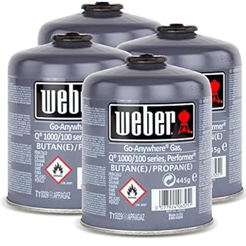 4x Weber Gas Kartusche Fr Q 100 Serie Und Performer Touch N Go