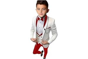 BOTONG Slim Fit Suit per ragazzi scialle risvolto giacca gilet pantaloni ragazzo partito vestito bambino matrimonio smoking