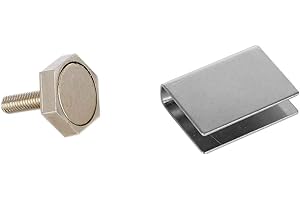 eliga Türmagnet 22 mm mit U-Haftblech für Glastüren 8 mm