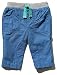 M&Co Baby Boy Blue Tie Front Adjustable Length Pull On Summer Poplin Cotton Trousers Blue 2/3 Yr