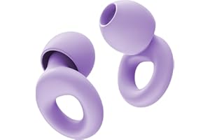 HOYIO 2 Pares Tapones Oidos Ruido Dormir, Tapones Oidos Cancelacion de Ruido 27 dB para Dormir Concierto Festival, Reutilizables y Lavables Suave, 8 Almohadillas en XS/S/M/L, Earplugs, Púrpura