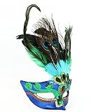 PRIMI Masquerade Kostüm Party Halloween Cosplay Maske Pfau Federn Maske - 
