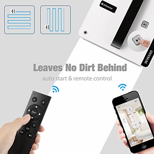 Alfawise WIN660 Robot de limpiaventanas/limpiacrstales, Aspiradores Robot de Forma cuadrada, Limpie cada esquina para cristal de edificio alto de interior y exterior UE