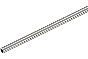 sourcing map 304 Edelstahl Rohr 7mm Außendurchmesser, Nahtlose Gerade Rundrohr 1mm Wandstärke, Runde Edelstahlrohr 300mm Länge, Industrie Präzision Metallrohr für Geländer Handläufe Basteln