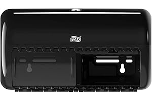 ‎TORK Tork 557008 Spender für Kleinrollen Toilettenpapier T4 in Schwarz / Hygienischer Papierspender für Toiletten im Elevation Design
