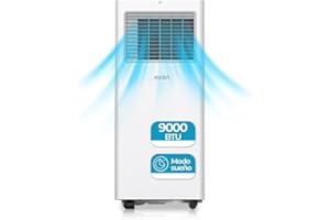 Svan Aire Acondicionado Portátil, 9000 BTU. SAAP900F. Solo frío, Display LED Táctil, Temporizador, Mando a Distancia, Kit instalación ventana incluido, Clasificación Energética A