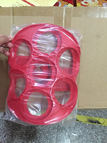 UBEST Kuchenform Nonstick Silikon Ei Ring Pancakes Pfannkuchen Form, 7er Runde - 2