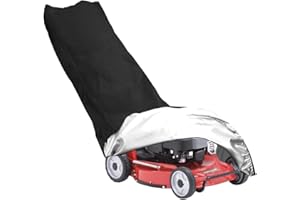 IXYHKB Copri Tagliaerba per esterno impermeabile, Telo Protettivo per Tagliaerba per Rimessaggio all'aperto, 420D Oxford Telo Protettivo per Tagliaerba Copertura da Giardino con Coulisse, Nero