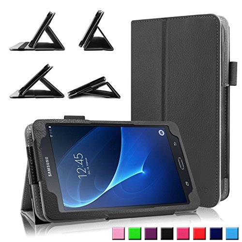 Infiland Samsung Galaxy Tab A 7.0 Hülle Case -Slim Fit Folio PU-lederne dünne Kunstleder Schutzhülle Cover Tasche für Samsung Galaxy Tab A 7.0 17,8 cm SM-T280 (7 Zoll)Tablet-PC(Schwarz)