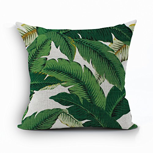 Nunubee Frische Blätter Baumwolle Leinen Kissenbezug Warme Zuhause Dekorationen Sofakissen Kissenbezüge 45*45cm Kissenhülle, Stil 10
