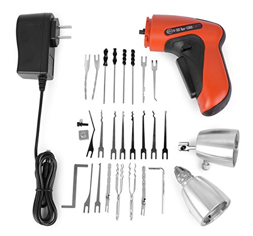 Godpick K303 Cordless Electrical Lock Pick Gun Locksmith Tool Kit with 25pcs Lock Pick Tools Easily Open Locks