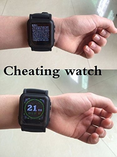 Reloj para hacer trampa en exámenes (multi función, reproductor de música mp3, escribir notas TXT, 8GB), negro