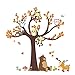 Produktbild Unique Forest Animal Giraffe Monkey Owls Tree Wall Sticker Mural Decal