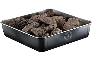 JO SEMOLA THE ART OF BAKING BREAD Jo Semola Dampfschüssel aus Edelstahl mit Lavasteinen, 20 x 20 x 5 cm, 1,5 kg