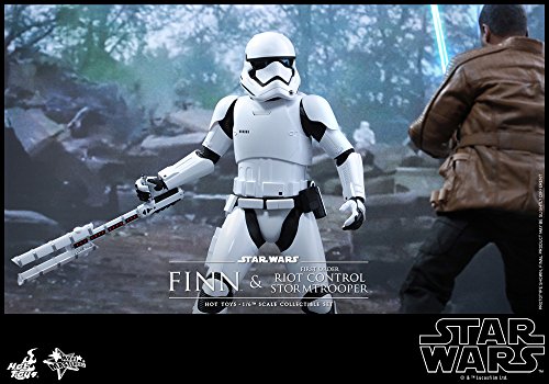 Hot Toys HT902626 1:6 Scale Finn and First Order Riot Control Storm Trooper Set Star Wars The Force Awakens Figure