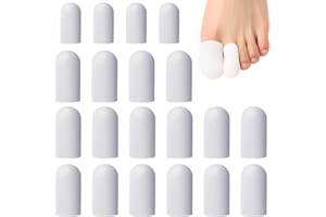 RVYEIOP 20 dedos, protectores de dedos de silicona, almohadillas blandas para ampollas, callos y dedos en martillo.
