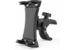 VENQI Spin Bike Tablet Holder Mount,360° Rotation Adjustable Treadmill Bike Tablet Sand,Gym Treadmill Tablet Stand for Microphone Stand,For Shopping Trolley Cart More 4.7-13"