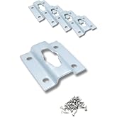 Metal &Ccedil;er&ccedil;eve Askı Aparatı, 42x45mm Boyutunda, 1.5mm Kalınlık, Beyaz Renk, Tablo ve Ayna Montajı İ&ccedil;in, Vidalar Dahil, (4)