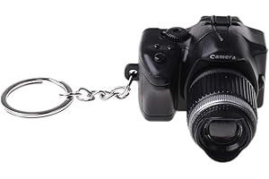 BELTI Portachiavi, Mini Fotocamera Reflex Digitale DSLR LED Flash Light Torcia Portachiavi Suono otturatore
