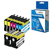 12 meses de garantía Fimpex Compatible Tinta Cartucho Reemplazo Para HP Officejet 6100 6600 6700 7110 7510 7610 7612 932XL 933XL (Negro/Cian/Magenta/Amarillo, 8-Pack)