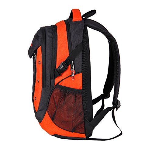 mulpac Schule Teens Rucksack College Studenten Rucksäcke Laptop Taschen orange schwarz / orange - 3