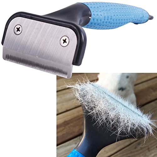 BPS® Peine Cepillo Profesional Perro Gato para Aseo de Mascotas 17 * 7.5 cm BPS-7017 (Azul)