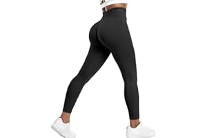 Yiifit Damskie legginsy do biegania na pośladkach, wysoka talia, fitness, joga, push-up, nieprzezroczyste, bezszwowe legginsy