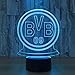 Produktbild Multi Led Deutsch Fußball Team Bvb Nachtlicht Fußball Club 3D Illusion Tischlampe Farbwechsel Luminaria Touch Lichter