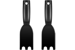 Nogeqi 2PCS Grill Scraper for George Foreman Indoor Grills and Other Indoor Grills Heat-Resistant Grill Spatula Tool Non-Stick Cleaner Brush