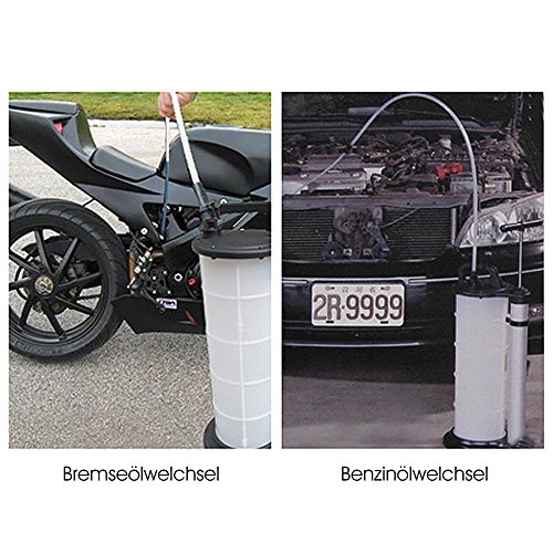 BAYTTER® Motor Öl Absaugpumpe KFZ Ölpumpe 9L mit 3 Schläuchen - 5