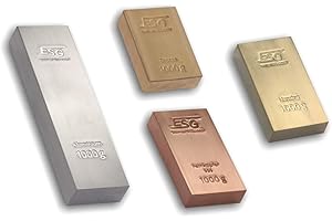 PRECIOUS & VALUABLE METALS / 1 kg Barren aus mehreren wunderschön geprägten Metallen (4 Barren gesetzt)