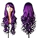 SUMERSHA Curly Cosplay Wig Long Hair Heat Resistant Spiral Costume Wigs Purple 32" 80cm with Free Wig Cap and Wig Comb (Purple)