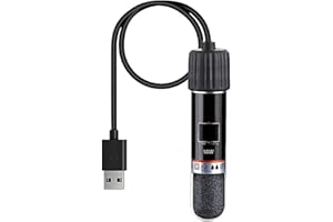 GERUI Chauffage d'aquarium USB 10 W - Mini barre chauffante avec thermostat - Chauffage tortue d'aquarium pour petits aquariums - Pour eau salée et eau douce