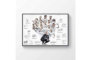 LJW Leeds United 2020 Champions Signed A4 Poster