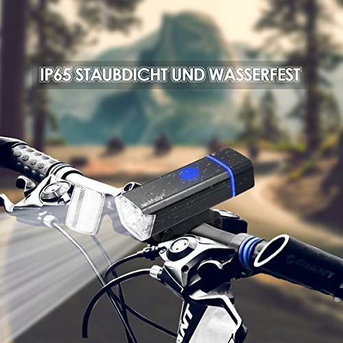 LED Fahrradbeleuchtung Set, LED Frontlichter Frontlich und Rücklicht, Wrcibo 180° Winkel LED Wiederaufladbar Fahrradlampe Fahrrad Vorderes Licht Scheinwerfer USB Fahrradlicht Vorne Fahrradbeleuchtung - 4