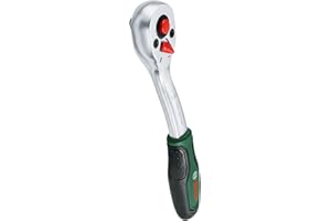 Bosch carraca de 1/4" (potente carraca bricolaje; alto par hasta 93 Nm; engranaje 72 dientes; botón bloqueo; intuitivo interruptor dirección; cuello curvado; empuñadura ergonómica)